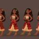 A ton of costume options for Moana.
